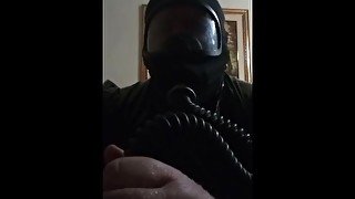 Gas Mask Smoking Fetish Sissy Latex