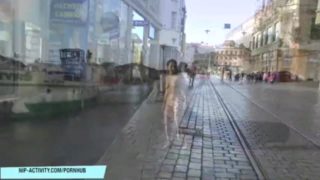 Crazy teen terra naked on public streets