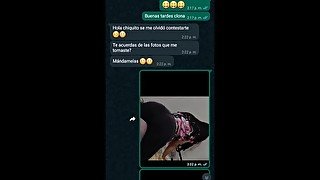 Conversación de WhatsApp con mi novia caliente