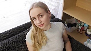 Girl Gags On A Classmate's Cock, Fuck In The Ass And Gets A Anal Creampie