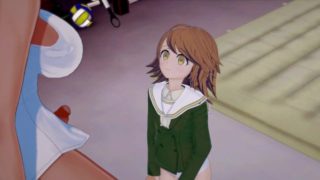 Danganronpa: Futa Aoi Asahina and Futa Akane Owari fuck Chihiro Fujisaki with their huge dicks