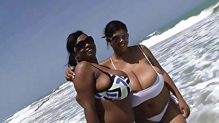 Brazilian Busty Babes Flashing Their Tits