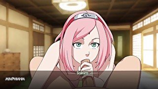 RECIBIENDO UNA EXQUISITA MAMADA DE SAKURA - NARUTO KUNOICHI TRAINER - CAP 8