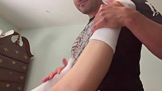 Stepdad Bites  Feet After They Run Together