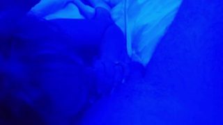 Husband and Wife fun under the blue lights