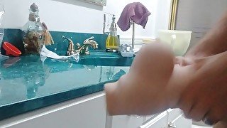 Bathroom  fun with the sex toy