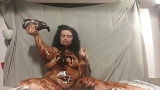 teen 18+ BBW Playing With Chocolate Syrup