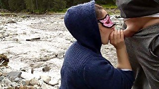 fisherman caught on the river bank