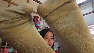 Stephanie S In Amateur Filipina Foot Tease #31 (double Tease +before Scho