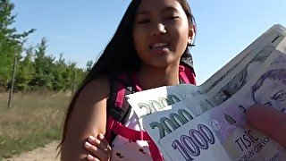 Public Agent Roadside blowjob and fuck with tight pussy hot Asian May Thai