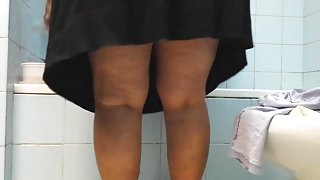 Nice upskirt mature bathroom