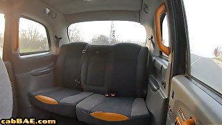 Petite 21yo cab GF fucked in taxi outdoor by taxi driver