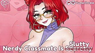 Nerdy Girl from Class is Secretly a Nympho! AUDIO HENTAI  Erotic Roleplay  POV Audio Anime