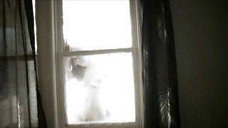 Window licking fetish - Kira Burn