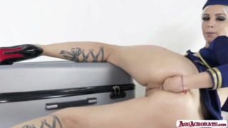 Tattooed babe KsuColt solo anal fisting and toying