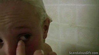 Jewel Blowjob and rubbing in Shower