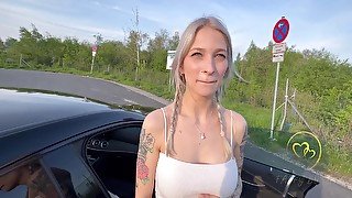 German Fairybond Public Sex Tour At Autobahn - Fucked By Benz Amg