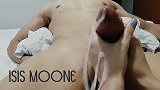 I made him cum twice - best cock teasing massage with oil, ruined orgasm and post cum torture (Full)