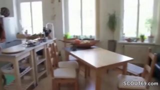 Mom son sex kitchen