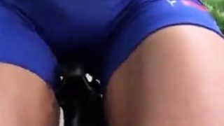 Cumming Whilst Cycling