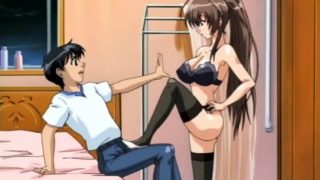 Gorgeous hentai babe with big tits is starving for hard meat