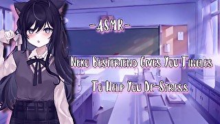 ASMR [EroticRP] Neko Bestfriend Gives You Tingles To Help You De Stress [Binaural/F4M] [EarEatting]