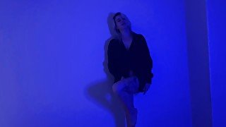 Passionate sensual video of a charming blonde