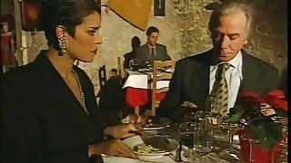 Elegant Italian Mature cheating husband on restaurant