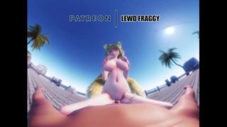 Touhou - Ran Yakumo Beach Pussygrind & Cowgirl [5K HENTAI VR]