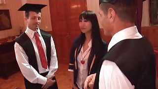 College professors fuck sexy young Asian student