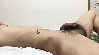 Sexy Asian jerks with all her might while masturbating