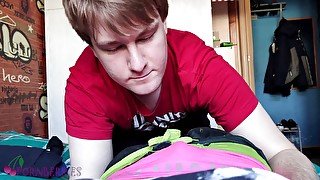 Teen guy gets a blowjob from me. POV, uncut and 4K