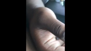 Babydollthebeast smashes subs balls with beautiful black feet 