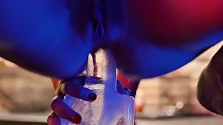 Hot wax gets her aroused as she masturbates to a powerful orgasm