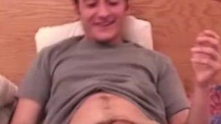 Real gay jock interviewed while wanking cock