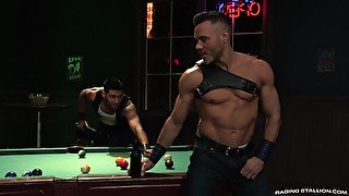 Pool table gay missionary and doggy fuck with kinky dudes