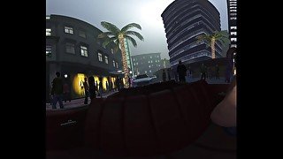 UHF Horizon VR: Becky Cranking the Bel Air Topless While Surrounded by a Crowd