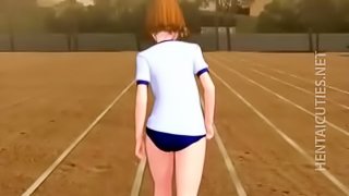 Sexy 3D anime cutie gets fucked outdoors