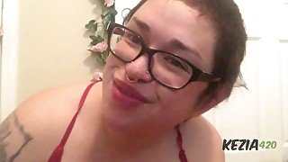 BBW Eating Burger with Cum FACIAL - full video