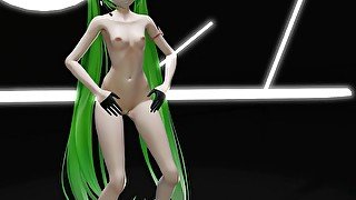 Hentai Miku Miku Dance Yyb Nebula Miku Cynical Night Plan Green Hair Smixix Color Edit