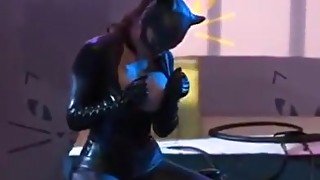 Catwoman and her friend have a 4 way with 2 men