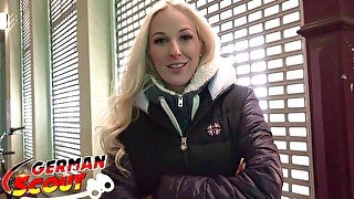 German scout - blonde fit teen Marie pickup and rough fuck in Berlin