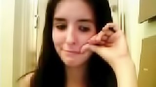 Cute teen webcam girl masturbation