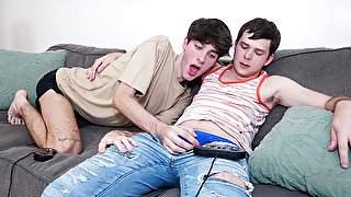 Young boys swap stepdads in loud gay foursome XXX