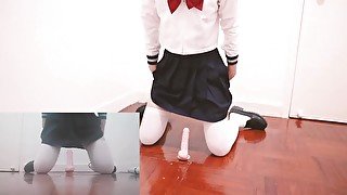 【伪娘】女装子用肉棒和玩具高潮