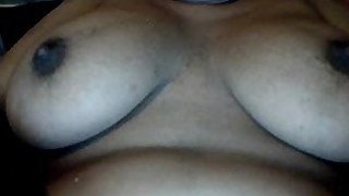 Chubby Girl plays with Tits on Chatroulette