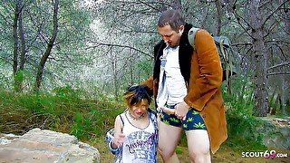 Kinky skinny teen zoe fucked by step dad in the forest