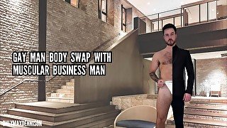 Gay man body swap with straight business man