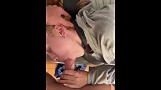 College Slut gets face fucked