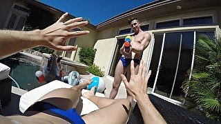 POV booty blasting session with Jack Hunter and Addison Graham